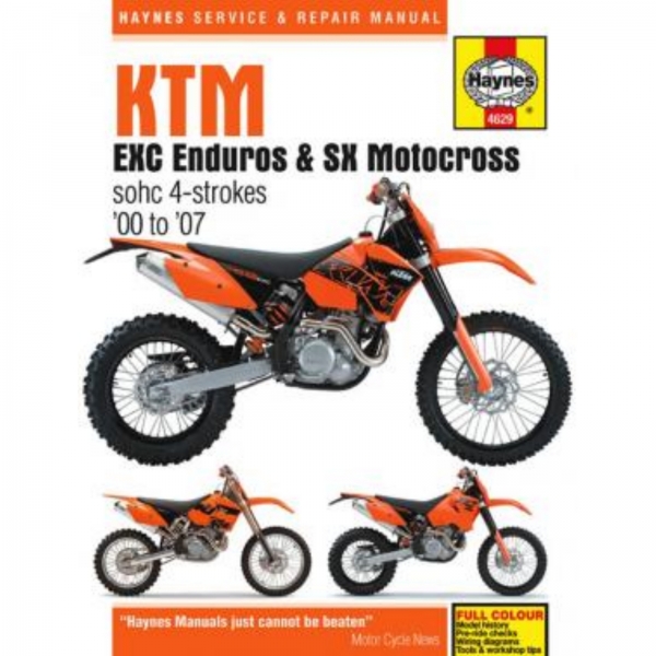 KTM Motorrad EXC Enduros und SX Motocross (2000-2007) workshop manual Haynes