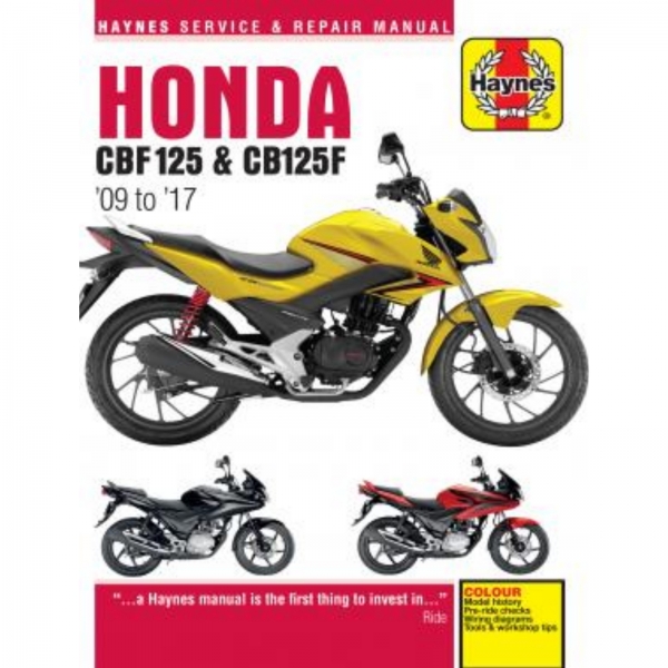 Honda Motorrad CBF125 und CB125F (2009-2017) repair manual Haynes