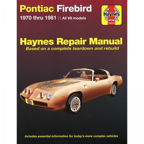 Pontiac Firebird 1970-1981 Trans Am Formula Esprit V-8 Werkstatthandbuch Haynes