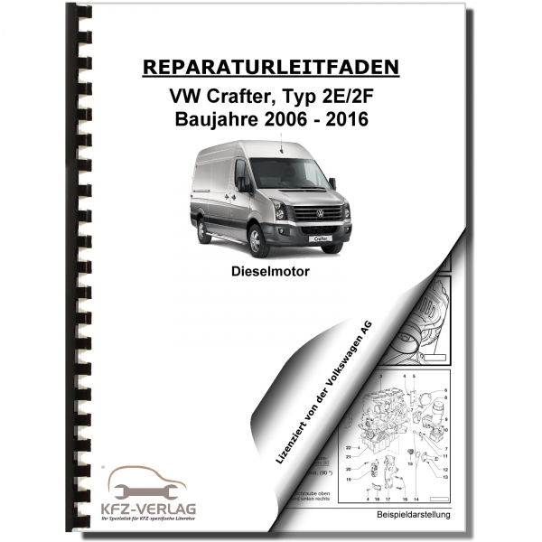VW Crafter, Typ 2E (06>) 5-Zyl. 2,5l Dieselmotor 88-163 PS - Reparaturanleitung
