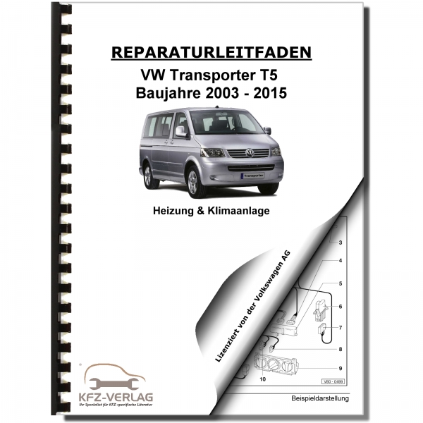 VW Transporter T5 2003-2015 Heizung Belüftung Klimaanlage Reparaturanleitung