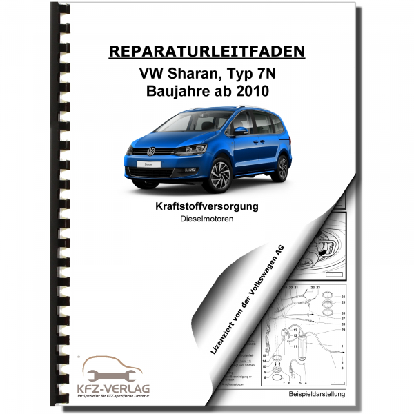 VW Sharan Typ 7N ab 2010 Kraftstoffversorgung Dieselmotoren Werkstatthandbuch