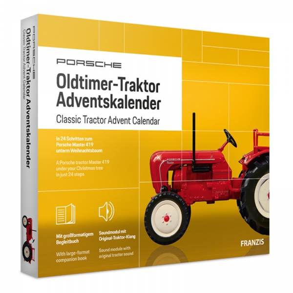 Porsche Oldtimer Traktor Modellauto Modellbau Adventskalender Franzis Verlag