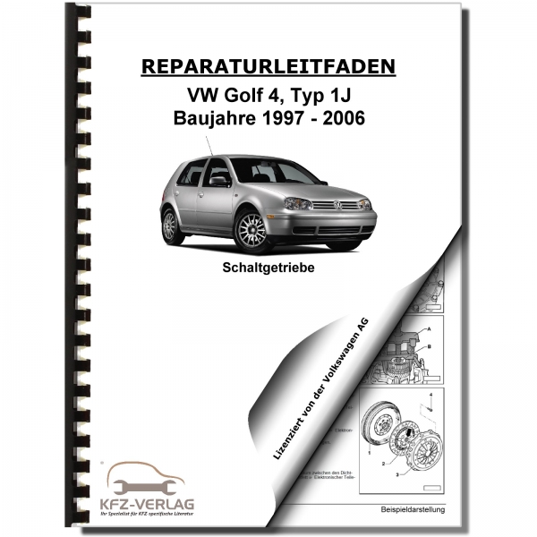 VW Golf 4, Typ 1J (97-06) 5 Gang Schaltgetriebe 02J - Reparaturanleitung