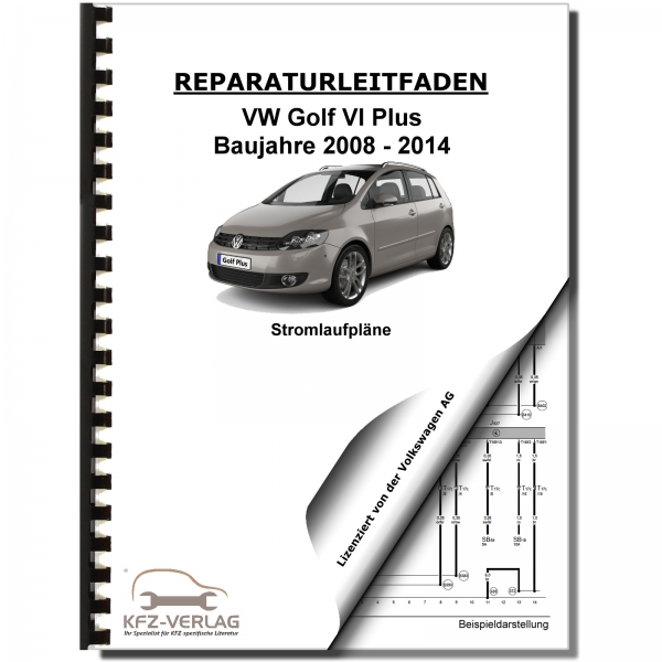 VW Golf 6 Plus (08-14) Schaltplan, Stromlaufplan, Verkabelung, Elektrik, Pläne