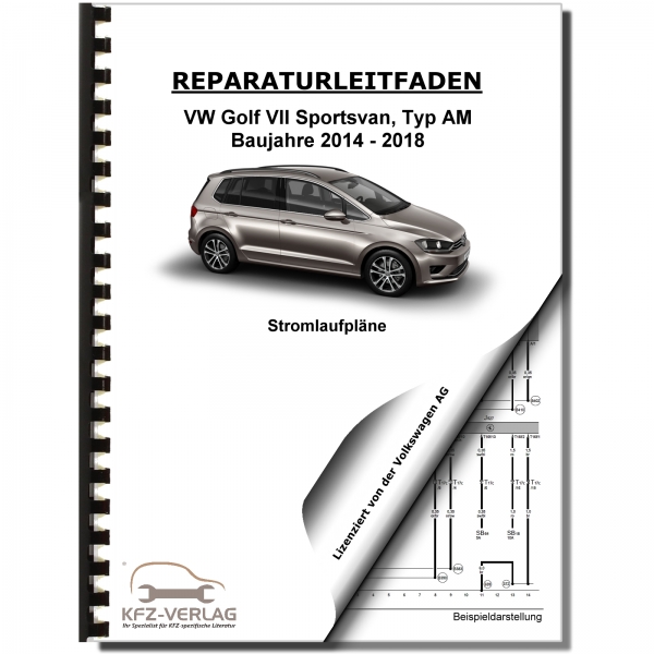 VW Golf 7 Sportsvan AM (14>) Schaltplan Stromlaufplan Pläne Werkstatthandbuch