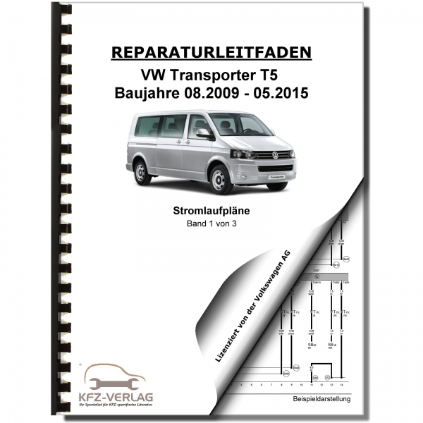 VW Transporter T5 (09-15) Stromlaufplan Elektrik Pläne Werkstatthandbuch Band 1
