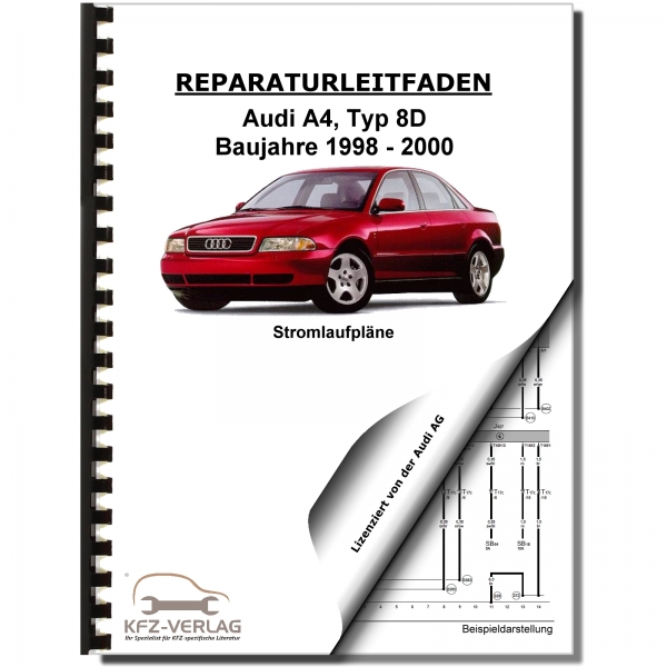 Audi A4 Typ 8D (1998-2000) Schaltplan Stromlaufplan Verkabelung Elektrik Pläne