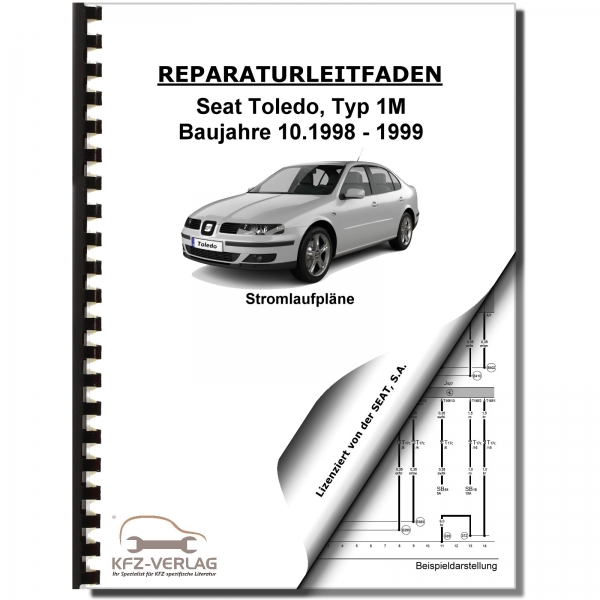 SEAT Toledo Typ 1M 1998-1999 Schaltplan Stromlaufplan Pläne Werkstatthandbuch
