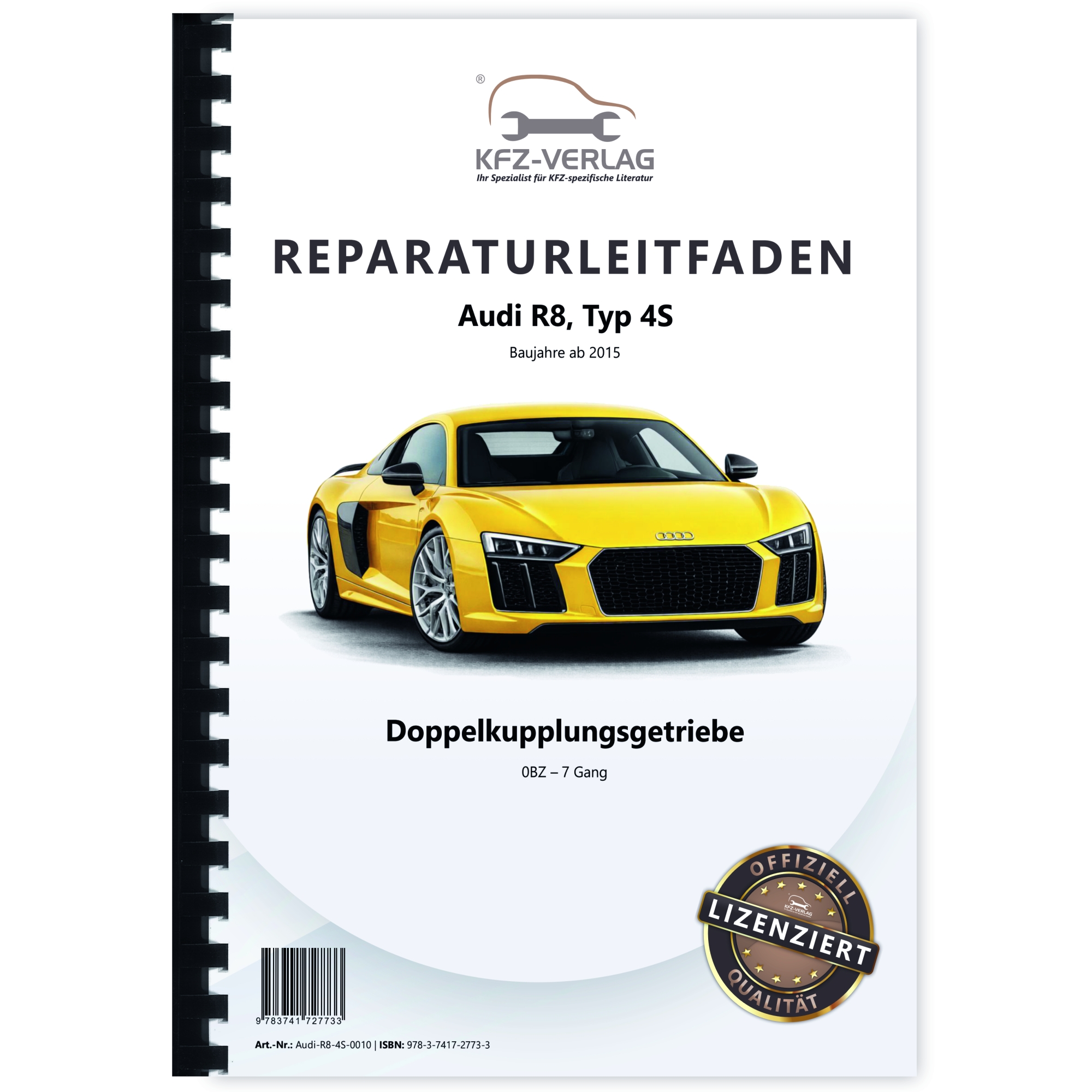 Audi R8, Typ 4S (15>) 7 Gang Doppelkupplungsgetriebe 0BZ - Reparaturanleitung