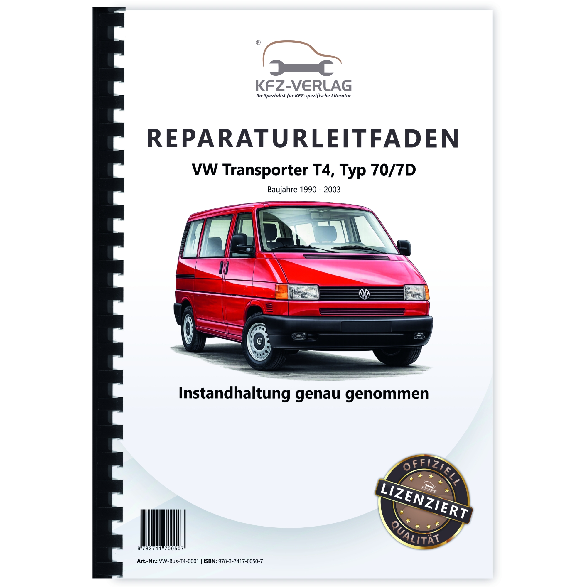 VW Transporter T4 1990-2003 Instandhaltung Inspektion Wartung Reparaturhandbuch