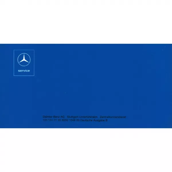 Originalgetreues Scheckheft von Mercedes-Benz