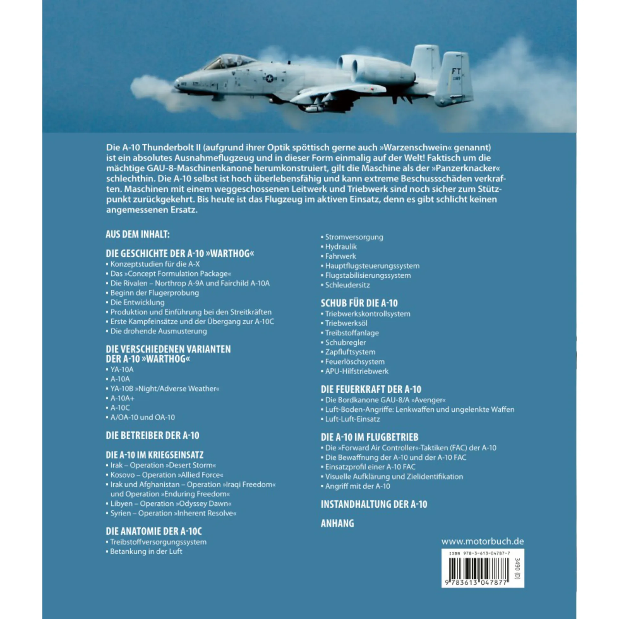 A-10 Thunderbolt Warthog Flugzeug Krieg Handbuch Steve Davies Motorbuchverlag