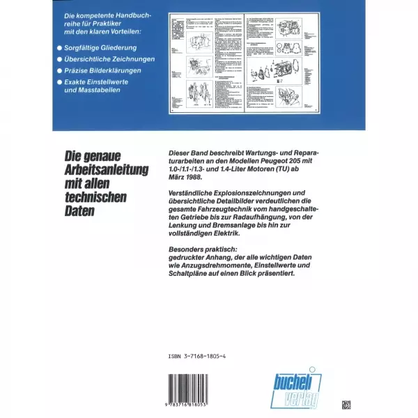 Werkstatthandbücher für die Wartung, Instandhaltung und Pflege ihres Autos. Alle Reparaturarbeiten werden genau beschrieben und mit vielen Fotos, Grafiken und Explosionszeichnungen verdeutlicht. Die Angabe über den Schwierigkeitsgrad der jeweiligen Reparatur hilft ihnen schon vor Beginn der Arbeiten, ob sie sich die Reparatur selbst zutrauen oder ob sie ihren Pkw in eine Werkstatt bringen. Bereits nach einer erfolgreich durchgeführten Reparatur amortisieren sich die Anschaffungskosten dieser Handbücher und sollte die Reparatur doch zu aufwendig sein, so dienen Ihnen diese Unterlagen als optimale Vorbereitung auf das Werkstattgespräch.