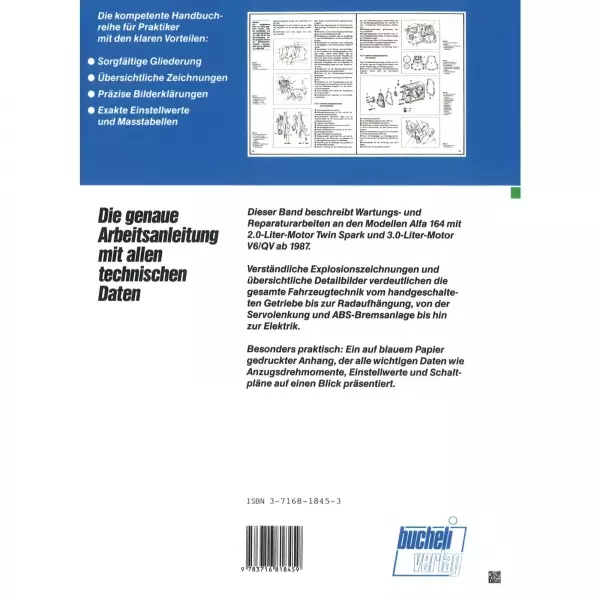 Werkstatthandbücher für die Wartung, Instandhaltung und Pflege ihres Autos. Alle Reparaturarbeiten werden genau beschrieben und mit vielen Fotos, Grafiken und Explosionszeichnungen verdeutlicht. Die Angabe über den Schwierigkeitsgrad der jeweiligen Reparatur hilft ihnen schon vor Beginn der Arbeiten, ob sie sich die Reparatur selbst zutrauen oder ob sie ihren Pkw in eine Werkstatt bringen. Bereits nach einer erfolgreich durchgeführten Reparatur amortisieren sich die Anschaffungskosten dieser Handbücher und sollte die Reparatur doch zu aufwendig sein, so dienen Ihnen diese Unterlagen als optimale Vorbereitung auf das Werkstattgespräch.