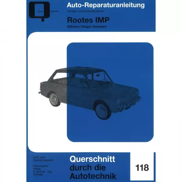 Hillmann/Singer/Sunbeam Rootes IMP (1963-1976) Reparaturanleitung