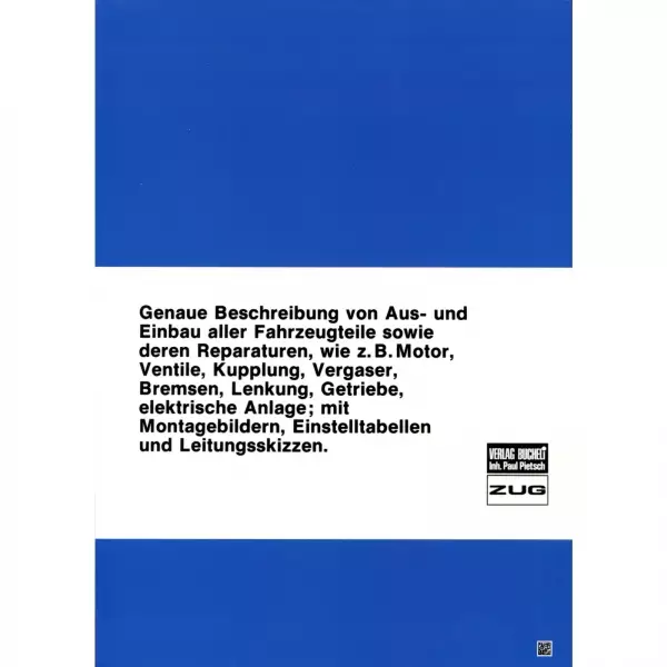 Werkstatthandbücher für die Wartung, Instandhaltung und Pflege ihres Autos. Alle Reparaturarbeiten werden genau beschrieben und mit vielen Fotos, Grafiken und Explosionszeichnungen verdeutlicht. Die Angabe über den Schwierigkeitsgrad der jeweiligen Reparatur hilft ihnen schon vor Beginn der Arbeiten, ob sie sich die Reparatur selbst zutrauen oder ob sie ihren Pkw in eine Werkstatt bringen. Bereits nach einer erfolgreich durchgeführten Reparatur amortisieren sich die Anschaffungskosten dieser Handbücher und sollte die Reparatur doch zu aufwendig sein, so dienen Ihnen diese Unterlagen als optimale Vorbereitung auf das Werkstattgespräch.