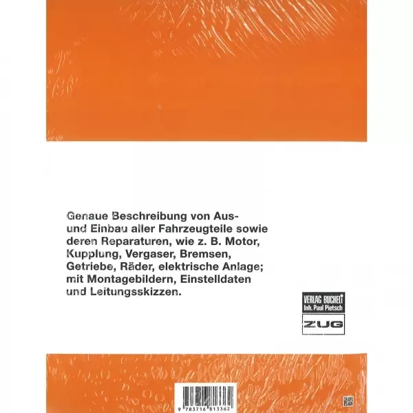 Reparaturanleitung zur Wartung, Instandhaltung und Pflege ihres Motorrad oder Roller in Eigenregie. Alle Reparaturarbeiten werden genau erläutert und mit Grafiken, Fotos und Explosionszeichnungen bildlich dargestellt. Die Angabe über den Schwierigkeitsgrad der jeweiligen Reparatur hilft ihnen schon vor Beginn der Arbeiten, ob sie sich die Reparatur selbst zutrauen oder ob sie ihre Maschine in eine Werkstatt bringen. Im ersten Fall amortisieren sich bereits nach einer erfolgreich durchgeführten Reparatur die Kosten für dieses Werkstatthandbuch, im zweiten Fall hilft ihnen dieser Reparaturleitfaden bei der intensiven Vorbereitung auf das Werkstattgespräch.