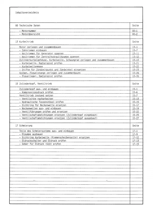 Audi 100/200 (82-91) 2,2l Benzinmotor 220 PS Mechanik Reparaturanleitung PDF