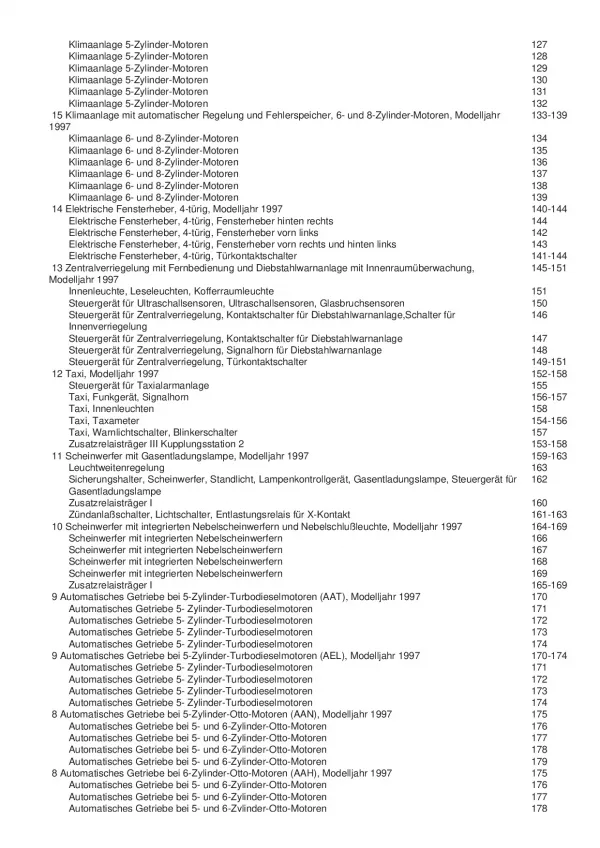 Audi 100 Typ 4A (90-97) Schaltplan Stromlaufplan Verkabelung Elektrik Pläne PDF