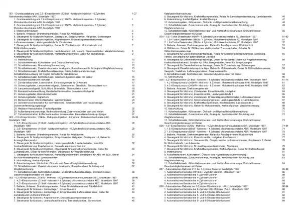 Audi 100 4A 1990-1997 Schaltplan Stromlaufplan Verkabelung Elektrik Pläne PDF