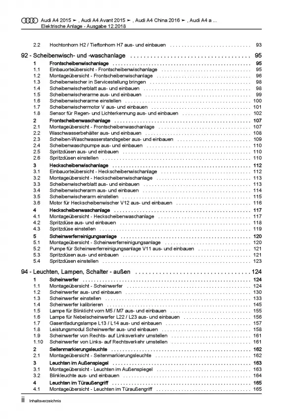 Audi A4 8W ab 2015 Elektrische Anlage Elektrik Systeme Reparaturanleitung PDF