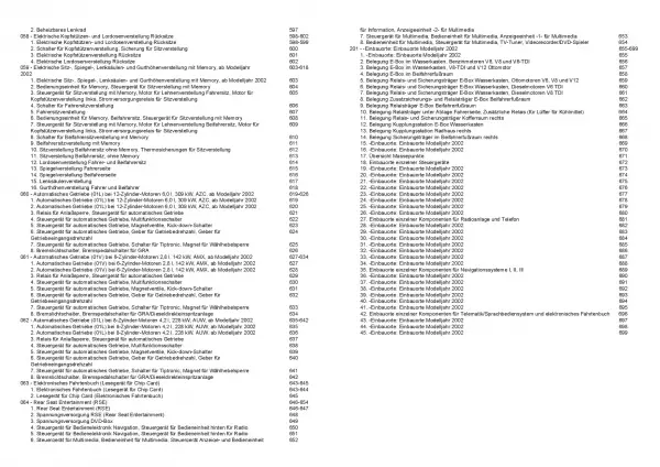 Audi A8 Typ 4D 2001-2002 Schaltplan Stromlaufplan Verkabelung Elektrik Pläne