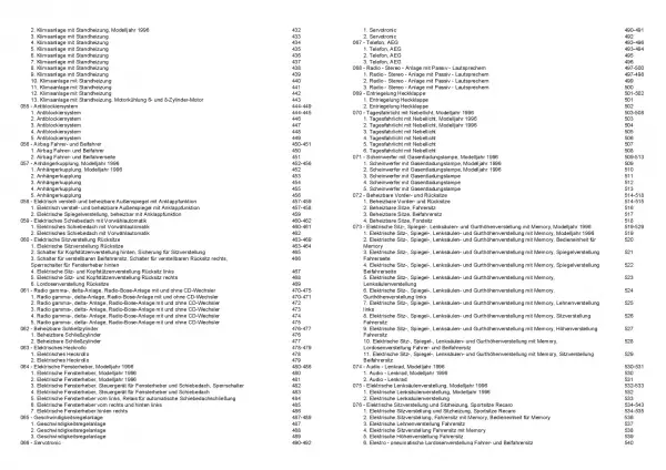 Audi A8 Typ 4D 1994-1996 Schaltplan Stromlaufplan Verkabelung Elektrik Pläne PDF