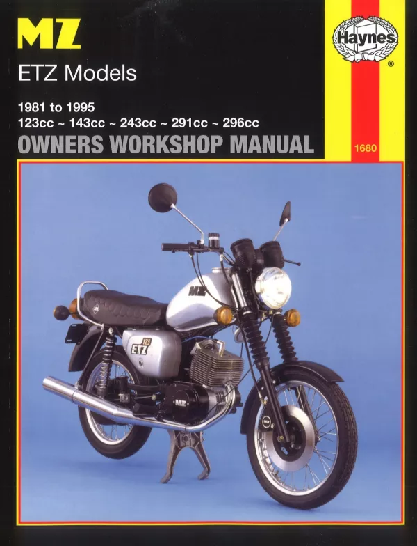 MZ ETZ Models 123cc 143cc 243cc 291cc 296cc 1981-1995 Reparaturanleitung Haynes