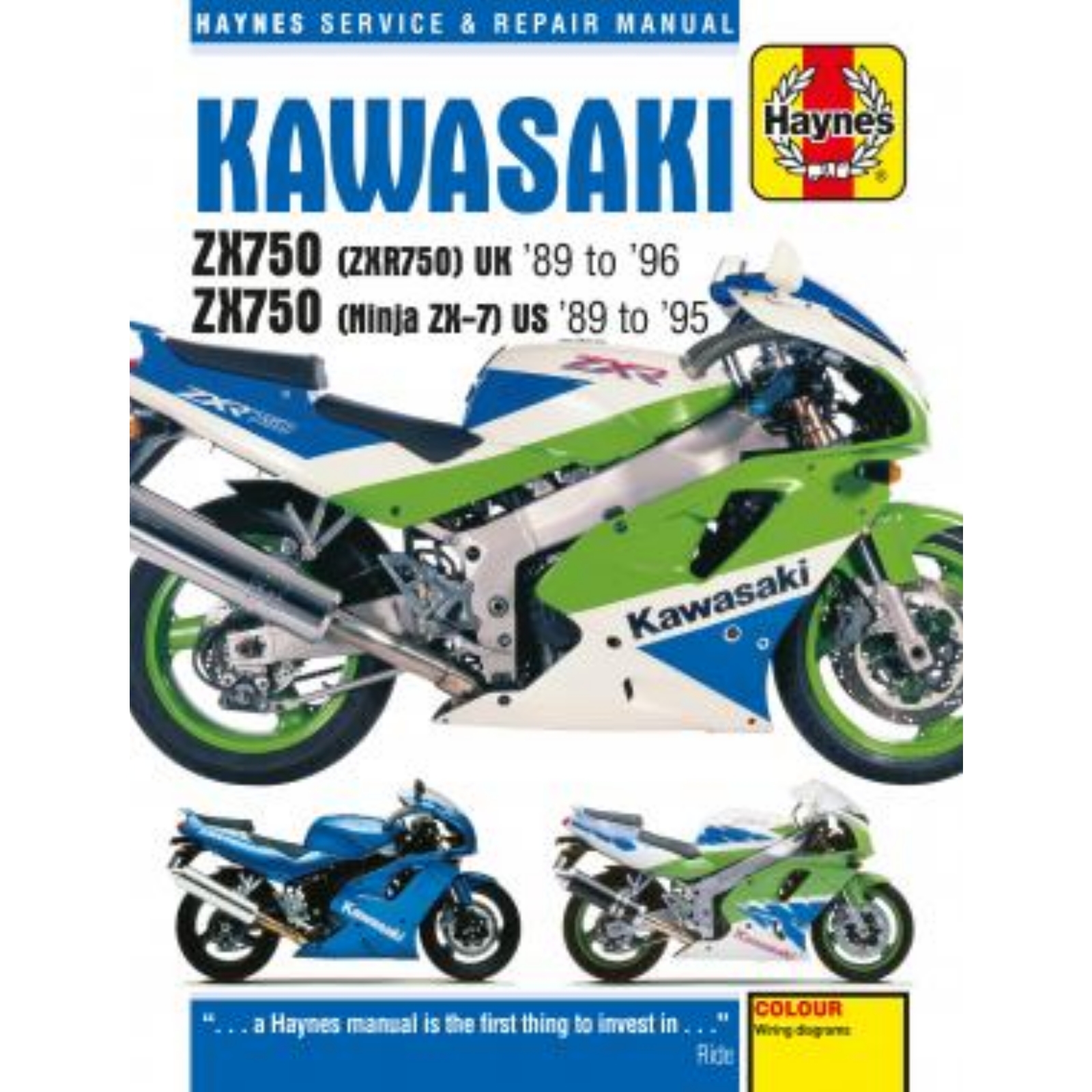Kawasaki ZX750 (1989-1996) Reparaturanleitung Haynes