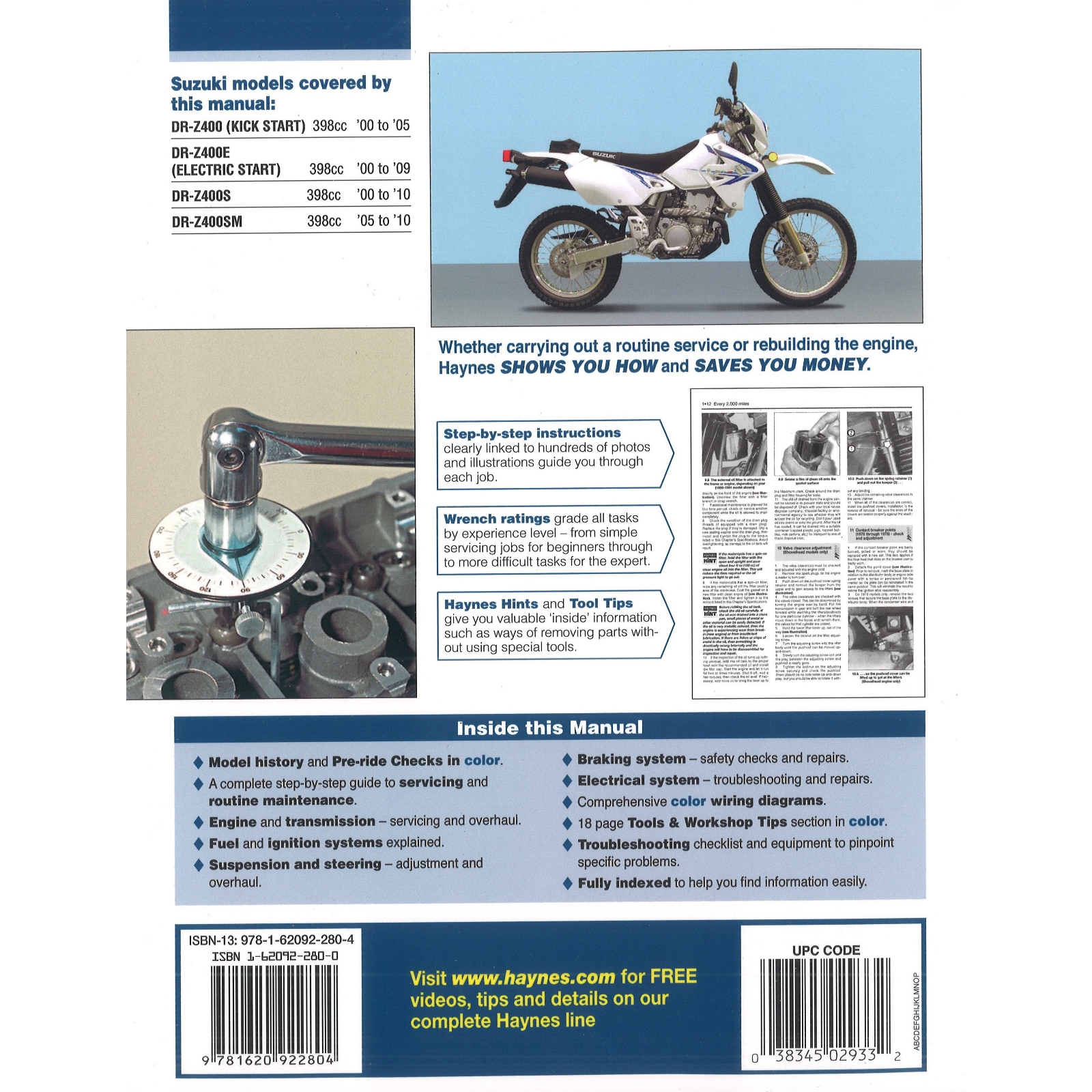 Suzuki DR-Z400 DR-Z400E DR-Z400S DR-Z400SM 2000-2010 Reparat