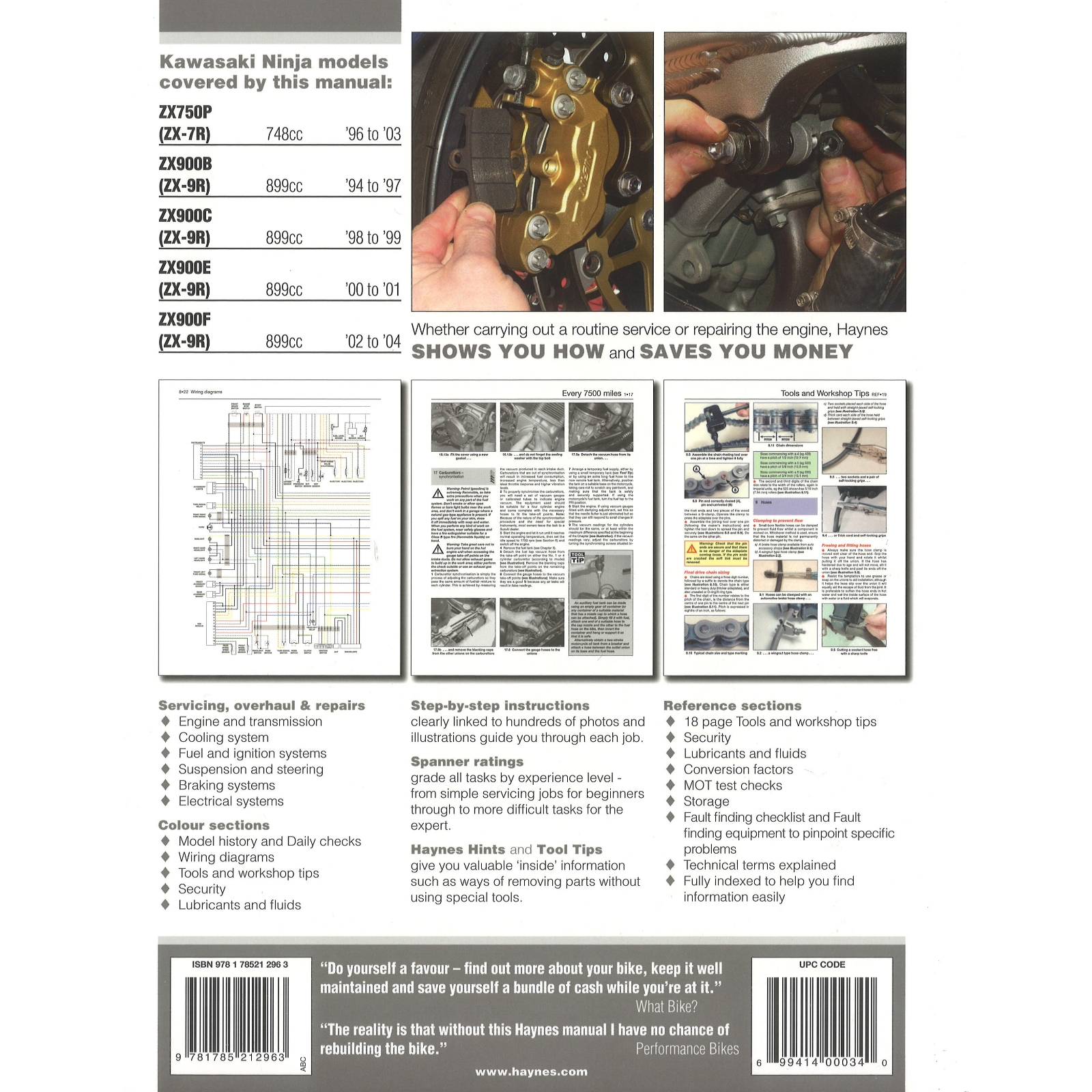 Kawasaki Ninja ZX 7R und ZX 9R (1994-2004) Reparaturanleitun