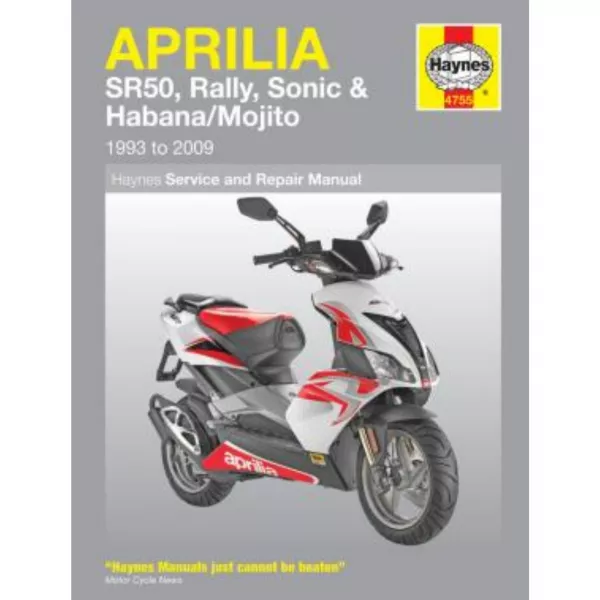 Aprilia SR50, Rally, Sonic, Habana Mojito  (1993-2009) Reparaturanleitung Haynes