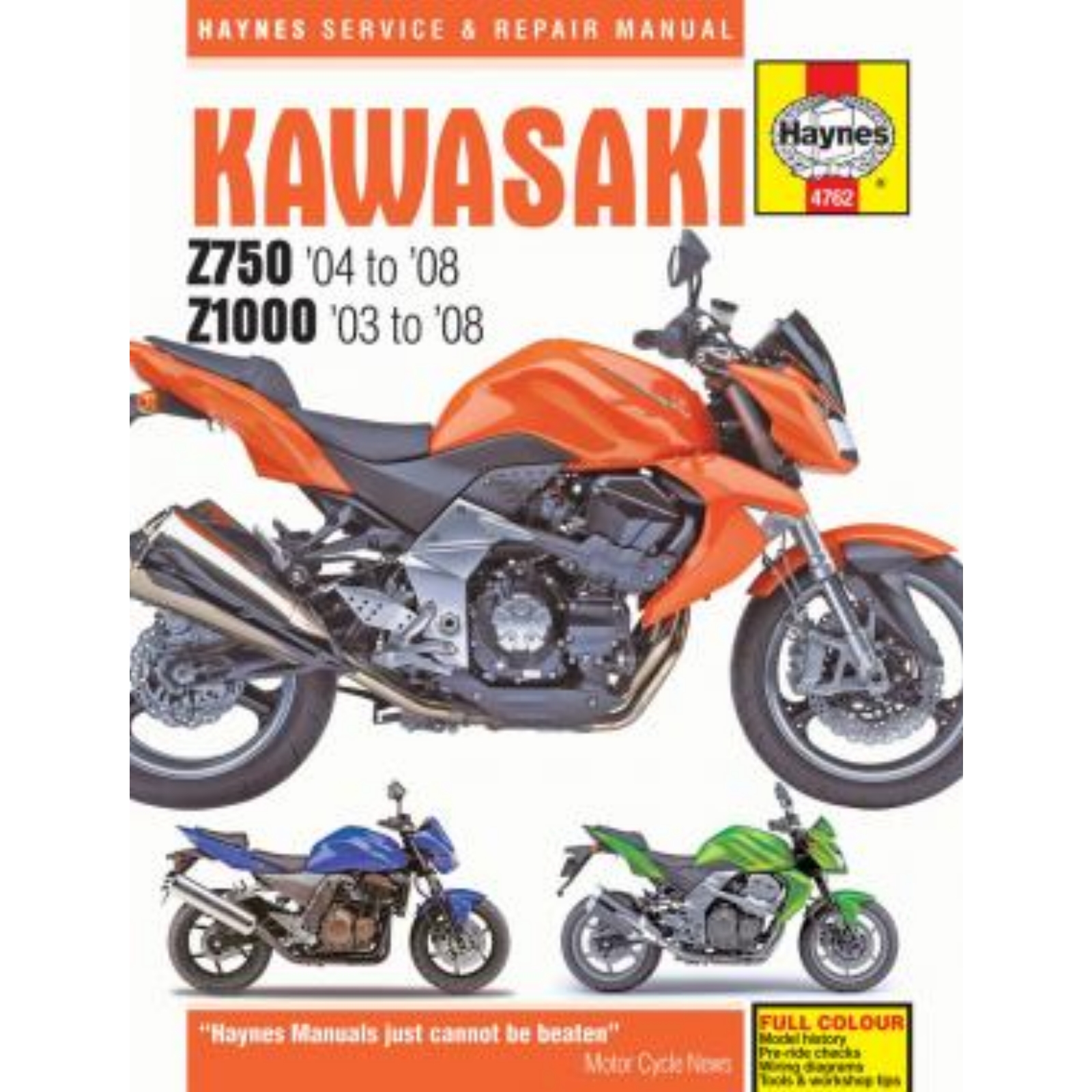 Kawasaki Z1000 サービスマニュアル 2003年式 Kawasaki Motorrad Z750 und Z1000 (2003-2008) Reparaturanleit