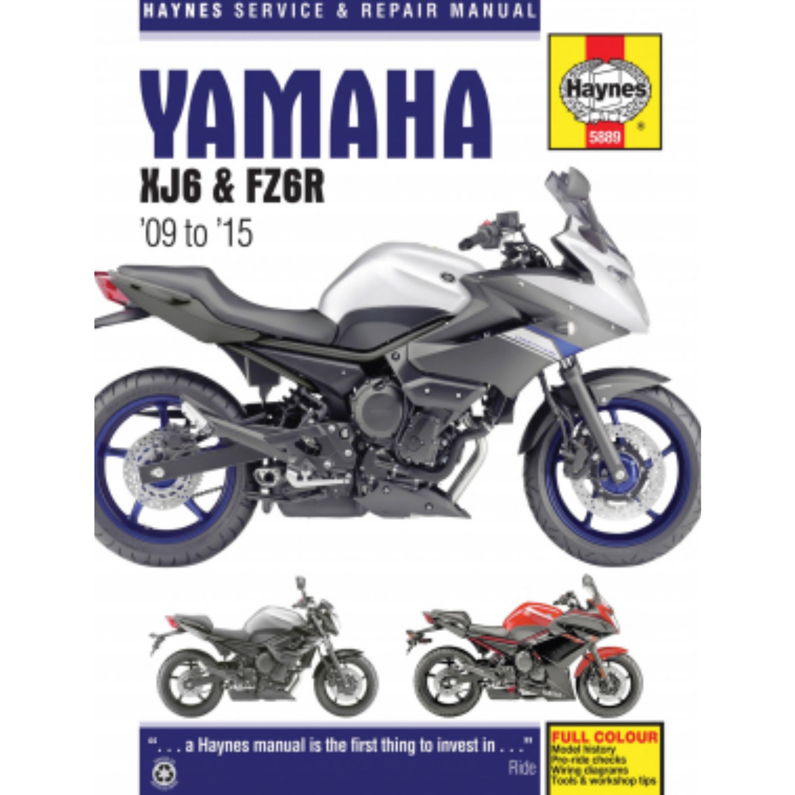 Yamaha Motorrad XJ6 FZ6R (2009-2015) Reparaturanleitung Hayn