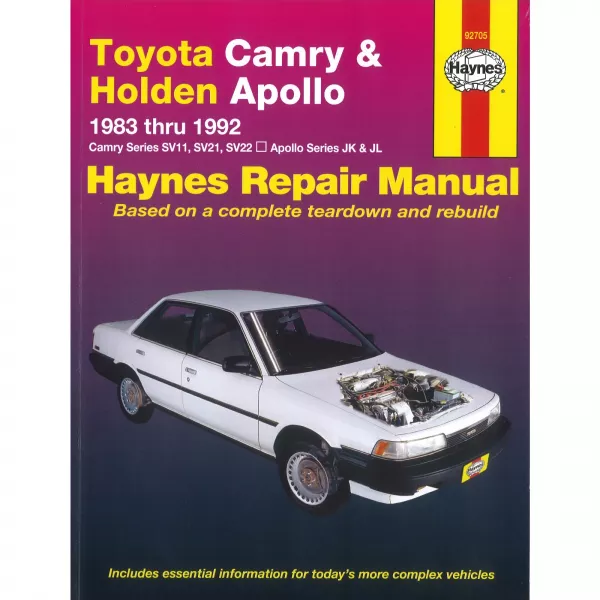 Toyota Camry Holden Apollo 1983-1992 SV11 SV21 SV22 JK Reparaturanleitung Haynes