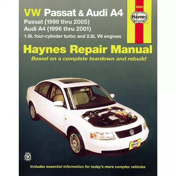 Audi A4 B5 8D 1996-2001 1,8 L 4-Zyl. Turbo 2,8 L V6 Reparaturanleitung Haynes