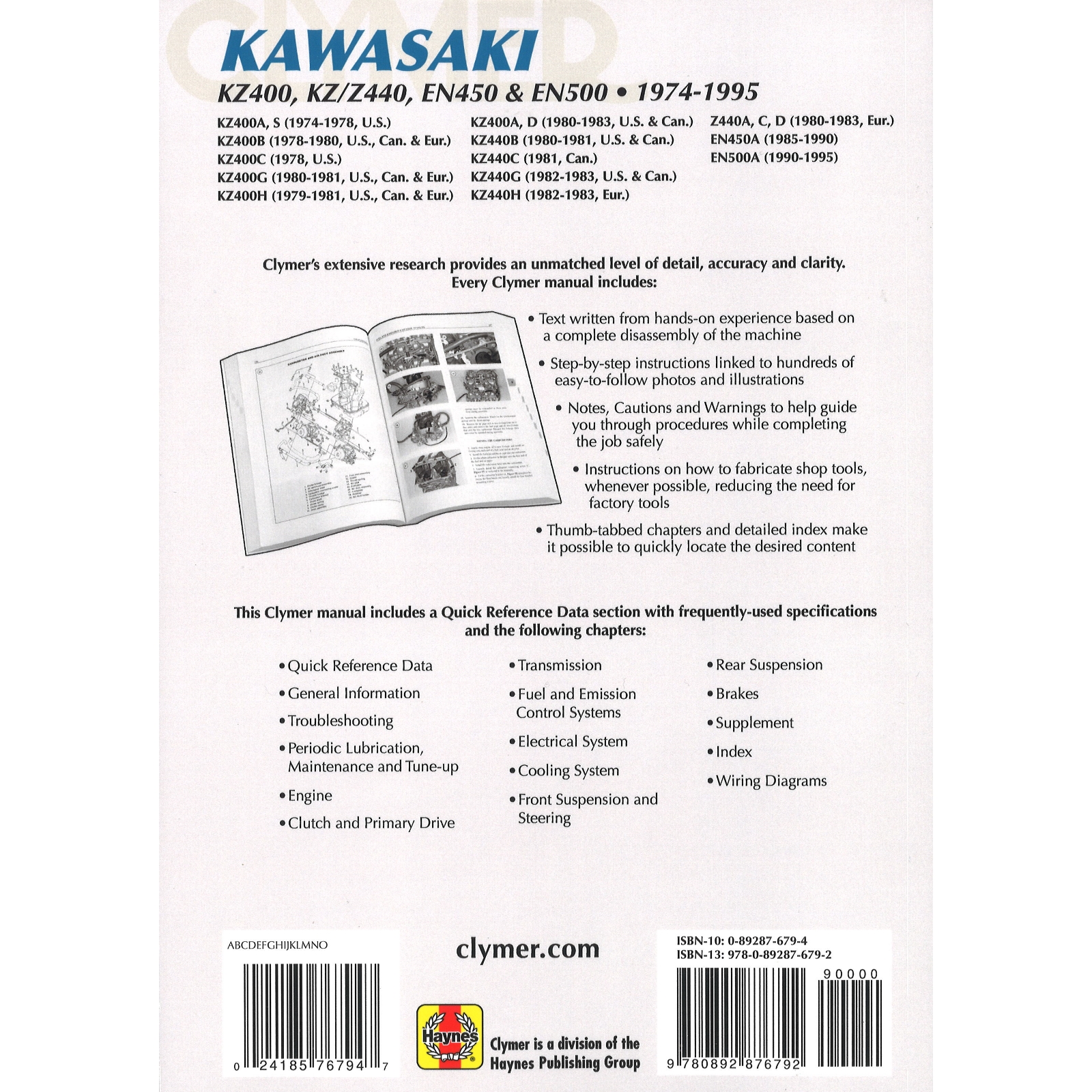 Kawasaki KZ400 KZ/440 EN450 EN500 (1974-1995) Werkstatthandb