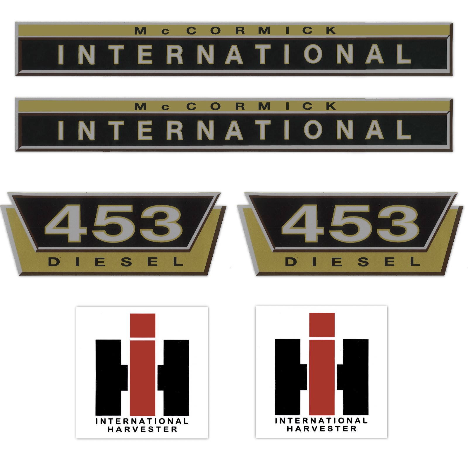 IHC International 453 Diesel Gold Groß - Traktor Schlepper Aufkleber Klebefolie