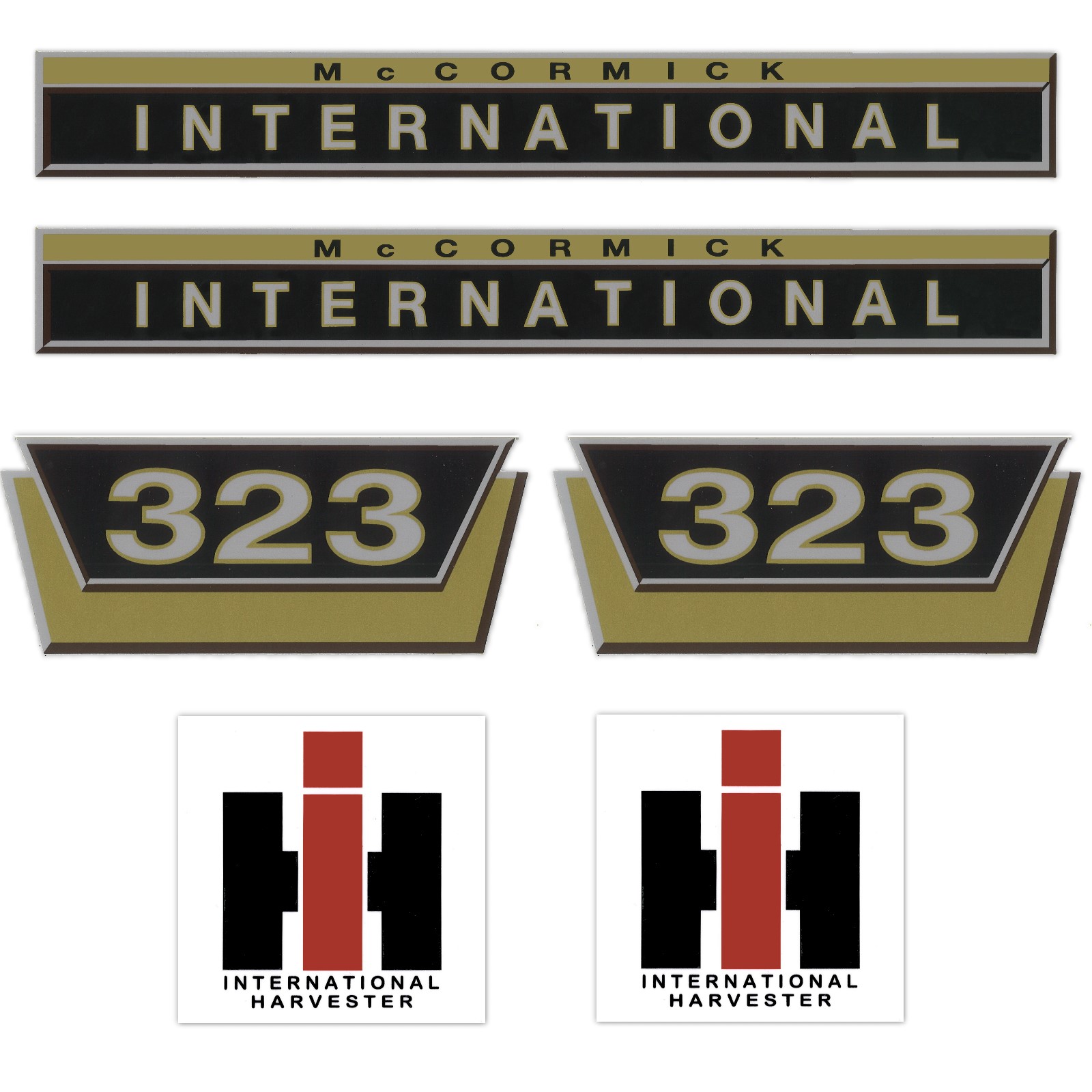 IHC International 323 Gold Klein - Traktor Schlepper Aufkleber Klebefolie