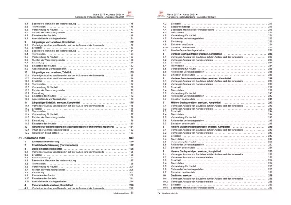 SEAT Ateca KH ab 2016 Karosserie Unfall Instandsetzung Reparaturanleitung PDF