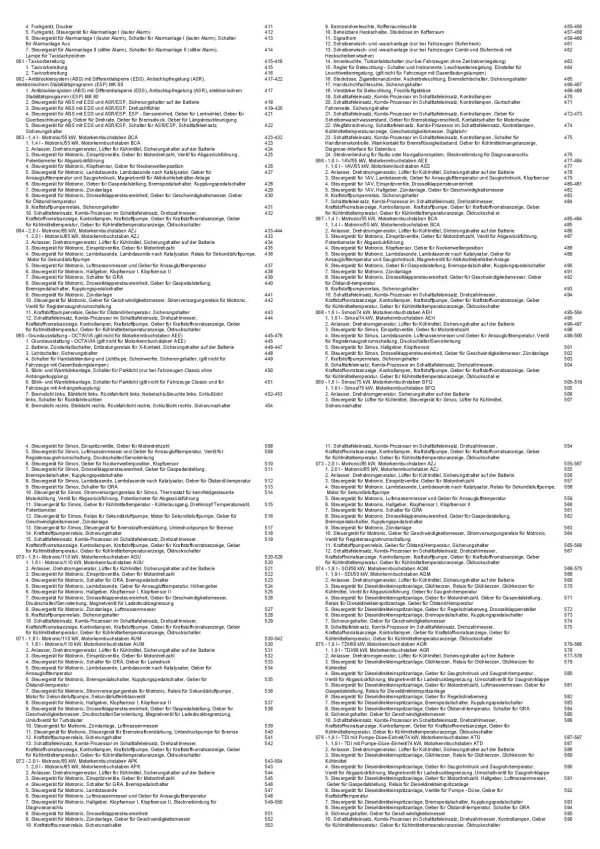 SKODA Octavia 1U 2001-2004 Schaltplan Stromlaufplan Verkabelung Elektrik Pläne