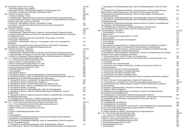 SKODA Octavia 1Z (04-05) Schaltplan Stromlaufplan Verkabelung Elektrik Pläne PDF