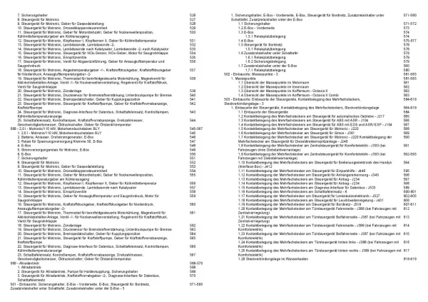 SKODA Octavia 1Z (04-05) Schaltplan Stromlaufplan Verkabelung Elektrik Pläne PDF