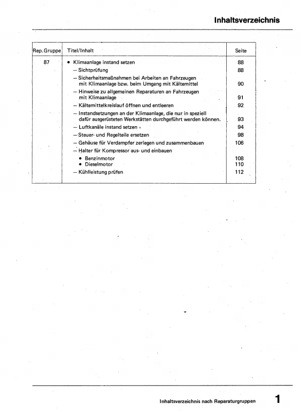 VW Transporter T3 (79-92) Heizung Belüftung Klimaanlage Reparaturanleitung PDF