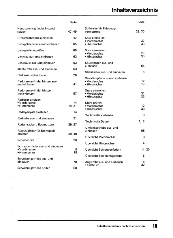 VW Transporter T3 (79-92) Fahrwerk Achsen Lenkung Bremsen Reparaturanleitung PDF