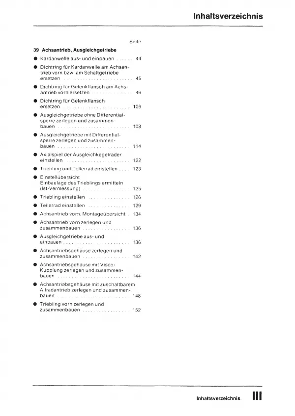 VW Transporter T3 (79-92) 5 Gang Schaltgetriebe 094 4WD Reparaturanleitung PDF