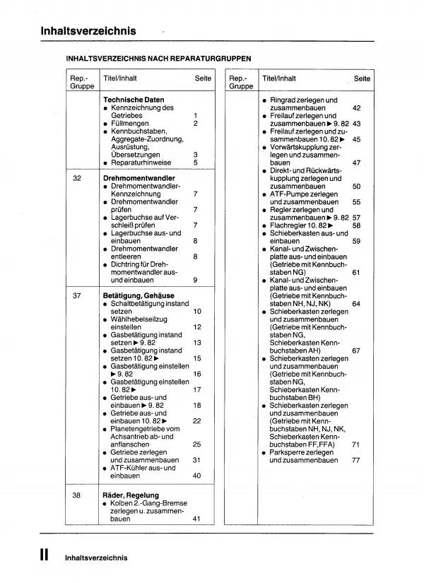 VW Transporter Bus T3 (79-92) 3 Gang Automatikgetriebe 090 Reparaturanleitung