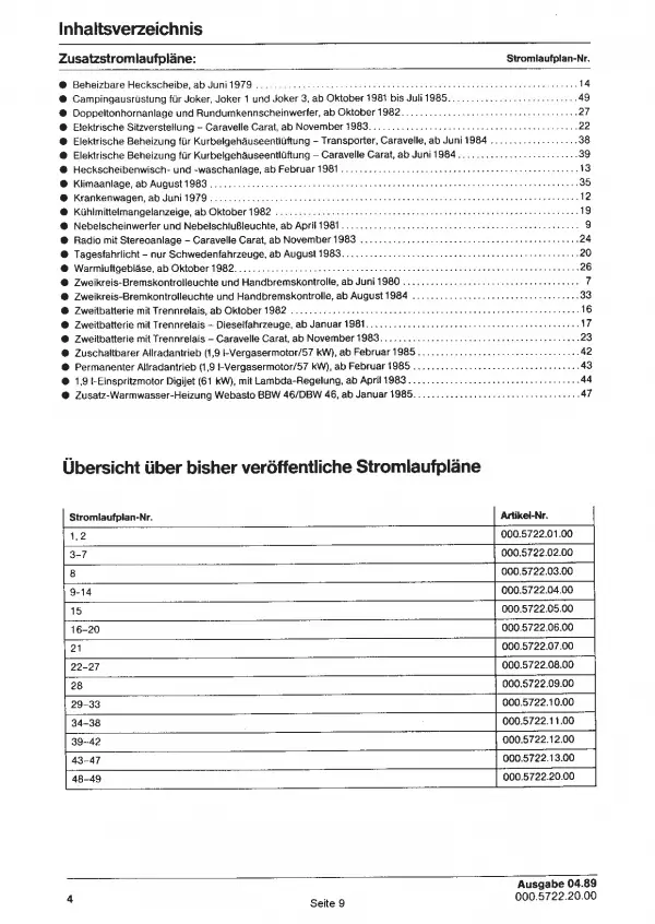 VW Bus T3 1979-1985 Schaltplan Stromlaufplan Verkabelung Elektrik Pläne PDF