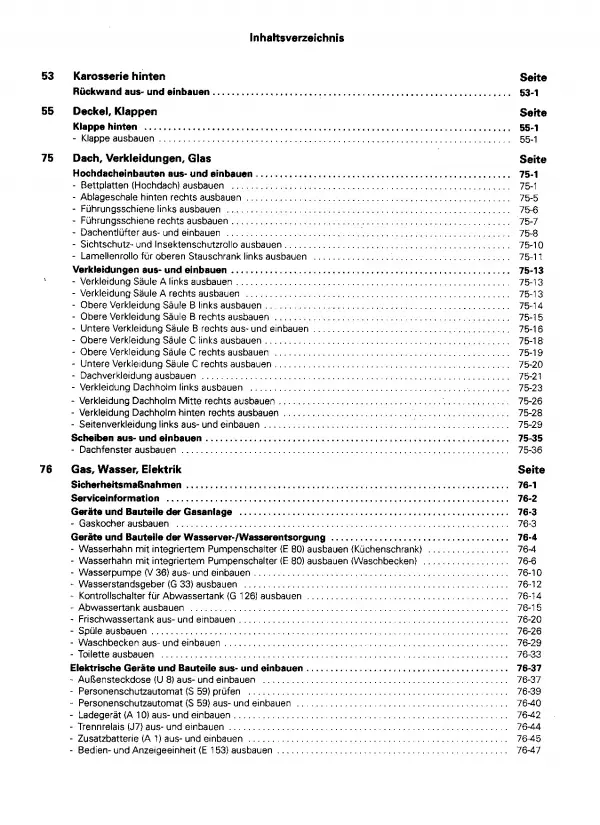 VW Transporter T4 Karosserie Montage California Club Exclusive Multivan PDF